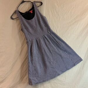 Striped Sleeveless Fit & Flare Dress